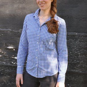J. Crew The Perfect Shirt in Blue Gingham